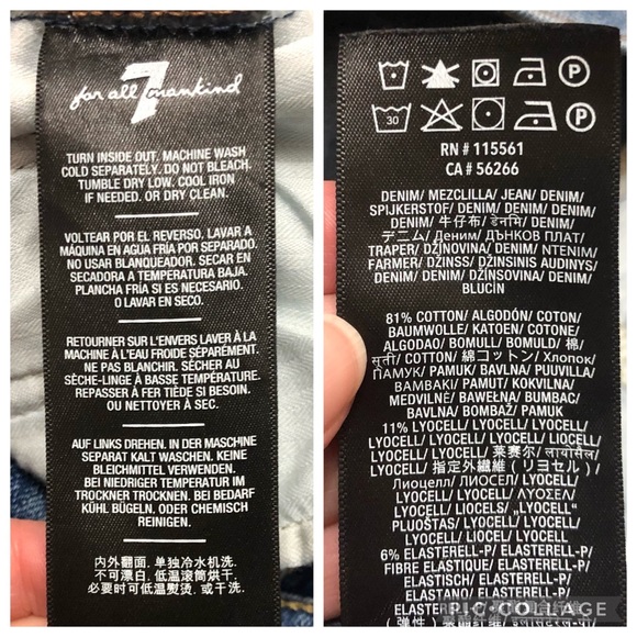 CLOSEOUT \7FAM\• Luxe Vintage Cropped Skinny Jeans with Let Down Hem - Picture 16 of 16